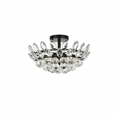 LIGHTING BUSINESS 16 in. Emilia Flush Mount in Black LI2955695